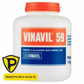 VINAVIL 59 PER INCOLLARE LEGNO IMPIALLAC CIATURE COMPENSATI LAMINATI PLASTICI  -1 KG